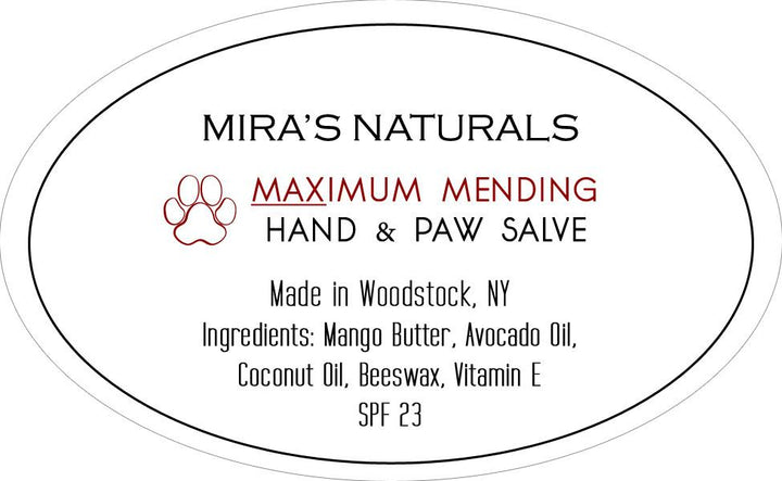 Mira's Naturals Maximum Mending Hand & Paw Salve 4oz Tube